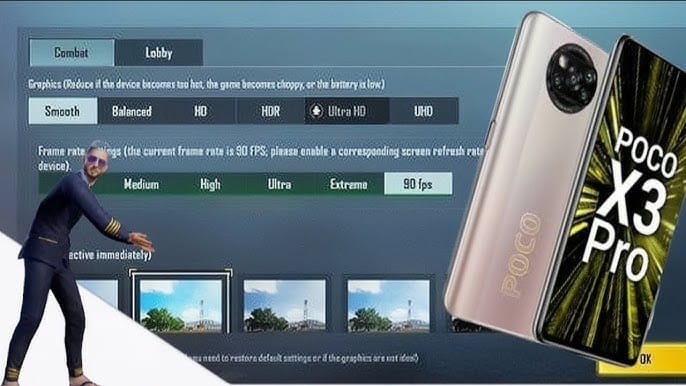 تشغيل 90 فريم ببجي Poco X3 pro
